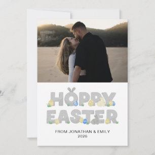Cartes Pour Fêtes Annuelles Photo de Pâques Joyeux Motif Simple Élégant Modern