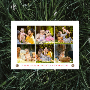 Cartes Pour Fêtes Annuelles Photo de Pâques Œufs Simples Modernes Élégants Joy