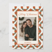 Photo de portrait en couronne de poinsettia