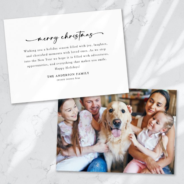 Cartes Pour Fêtes Annuelles Photo de script simple (Créateur téléchargé)