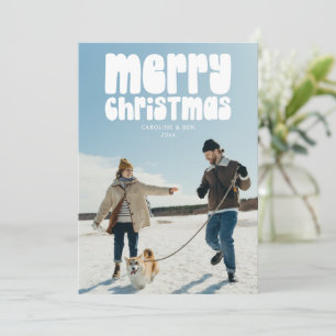 Cartes Pour Fêtes Annuelles Photo de typographie rétro Joyeux Noël Lettre