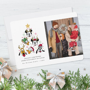 Cartes Pour Fêtes Annuelles Photo de vacances de Noël avec Mickey & ses amis