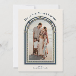 Cartes Pour Fêtes Annuelles Photo de vacances de Noël classique arqué
