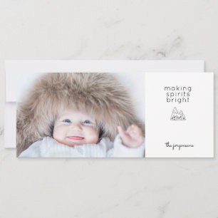Cartes Pour Fêtes Annuelles Photo de vacances minimaliste moderne