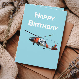 Cartes Pour Fêtes Annuelles Photo d'hélicoptère pour pilote, anniversaire d'av