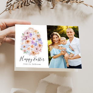 Cartes Pour Fêtes Annuelles Photo d'Oeuf de Pâques Floral du printemps