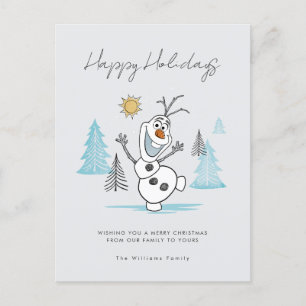 Cartes Pour Fêtes Annuelles Photo d'Olaf en hiver pour les fêtes de Frozen