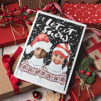 Cartes Pour Fêtes Annuelles Photo drôle personnalisé Noël Laissez tomber la ne