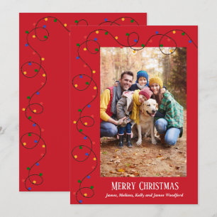 Cartes Pour Fêtes Annuelles Photo du brin de lumière de Noël