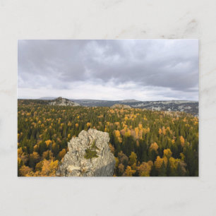 Cartes Pour Fêtes Annuelles photo d'une forêt d'automne montagneuse, montagnes