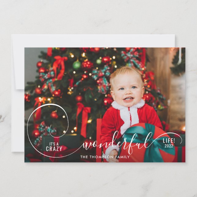 Cartes Pour Fêtes Annuelles Photo élégant fou merveilleux (Devant)