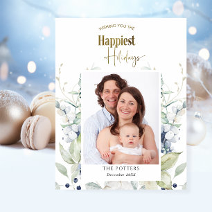 Cartes Pour Fêtes Annuelles Photo, Elégante verdure hivernale, Vacances les pl