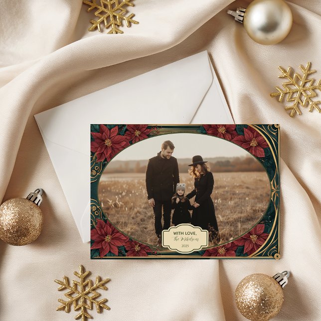 Cartes Pour Fêtes Annuelles Photo Emerald Baroque Christmas (Créateur téléchargé)