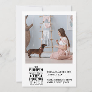Cartes Pour Fêtes Annuelles Photo en train de faire le tour de l'arbre de Noël