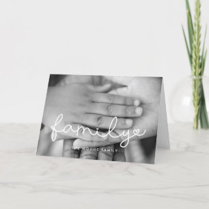 Cartes Pour Fêtes Annuelles Photo Famille Inspirante à Script Cute
