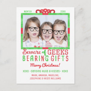 Cartes Pour Fêtes Annuelles Photo famille Noël   Geeks amusants