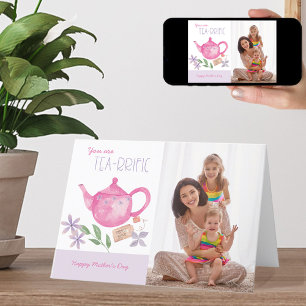 Cartes Pour Fêtes Annuelles Photo Fête des Mères amusante Teapot à base de thé