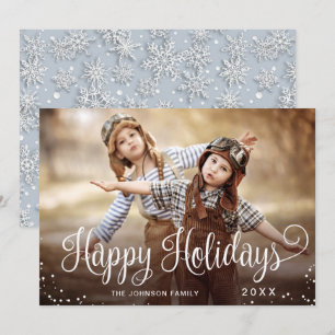 Cartes Pour Fêtes Annuelles PHOTO Fêtes Joyeuses Moderne Salutation de Noël