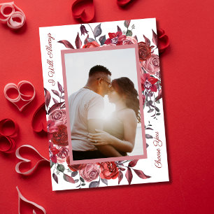 Cartes Pour Fêtes Annuelles Photo florale romantique I Love You Valentine's Da
