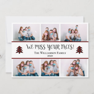 Cartes Pour Fêtes Annuelles Photo Funny Miss Your Faces Covid Noël
