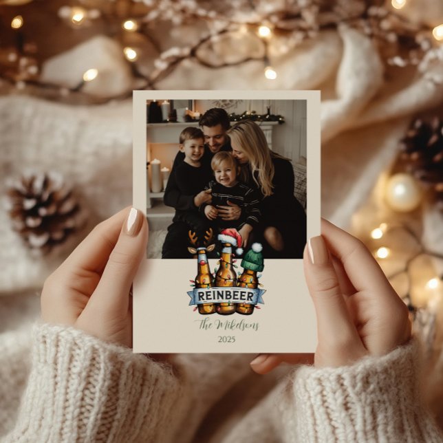 Cartes Pour Fêtes Annuelles Photo Funny Reinbeer Christmas (Créateur téléchargé)