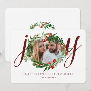 Cartes Pour Fêtes Annuelles Photo Greenery Joy
