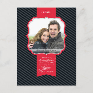 Cartes Pour Fêtes Annuelles PHOTO GREETING POSTCARD :: lapel 4P