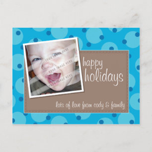 Cartes Pour Fêtes Annuelles PHOTO GREETING POSTCARD :: tacheté 9