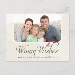 Cartes Pour Fêtes Annuelles PHOTO GREETING POSTCARD :: voeux chaleureux 1