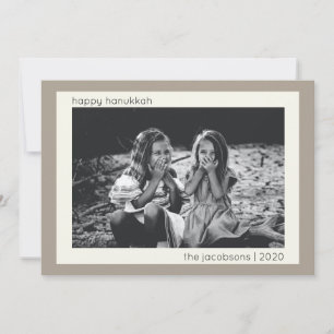 Cartes Pour Fêtes Annuelles Photo Hanoukka minimaliste moderne