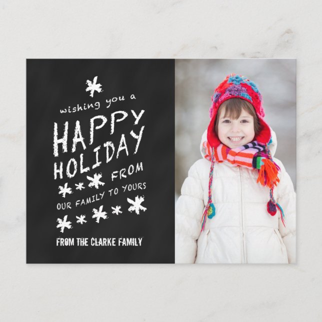 Cartes Pour Fêtes Annuelles Photo Holiday Postcard (Devant)