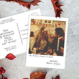 Cartes Pour Fêtes Annuelles Photo instantané vintage - Guirlande de feuilles d
