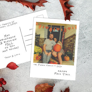 Cartes Pour Fêtes Annuelles Photo Instantané Vintage - Guirlande de Feuilles d