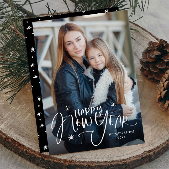 Cartes Pour Fêtes Annuelles Photo Joyeuse du Nouvel An (Créateur téléchargé)