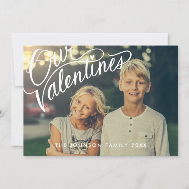 Cartes Pour Fêtes Annuelles Photo Joyeux Jour des Valentines (Devant)