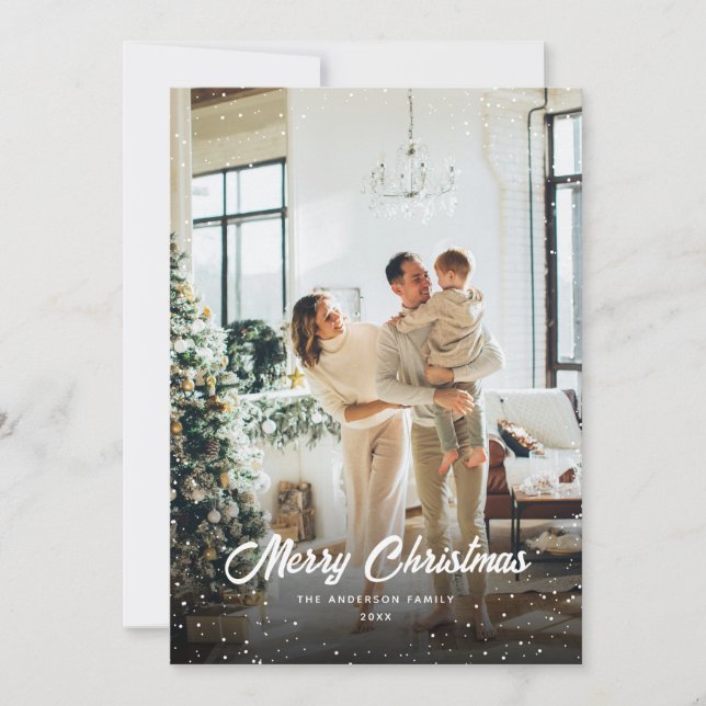 Cartes Pour Fêtes Annuelles Photo Joyeux Noël (Devant)
