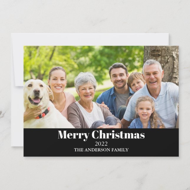 Cartes Pour Fêtes Annuelles Photo Joyeux Noël (Devant)