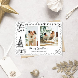 Cartes Pour Fêtes Annuelles Photo Joyeux Noël à la main