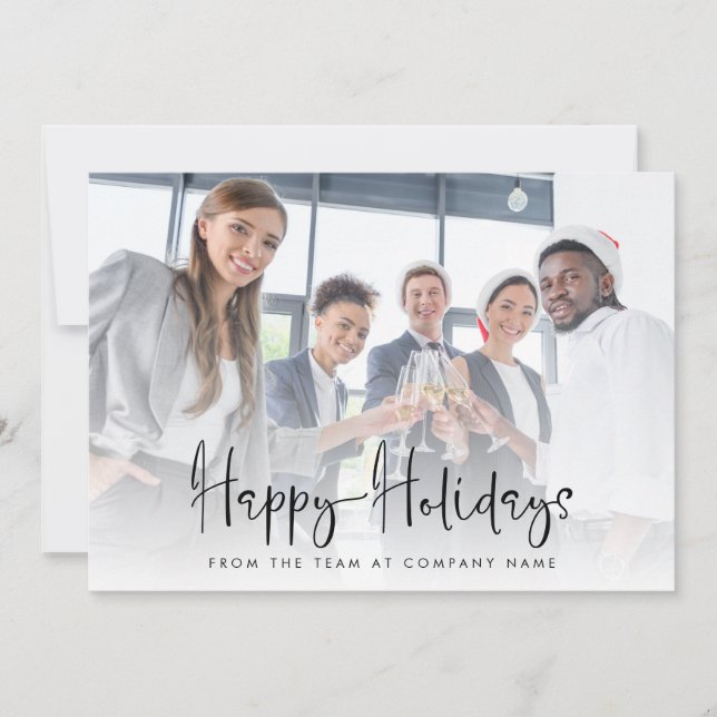 Cartes Pour Fêtes Annuelles Photo Logo Société QR Code 2026 Calendrier Noël (Devant)