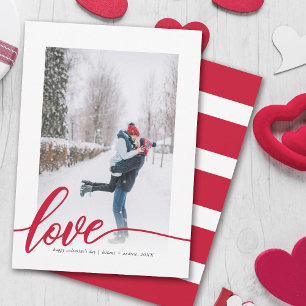 Cartes Pour Fêtes Annuelles Photo Love Hand-Lettered Valentine's Day