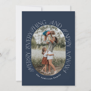 Cartes Pour Fêtes Annuelles Photo marine moderne élégante typographie botaniqu