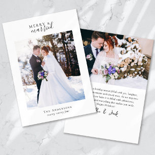 Cartes Pour Fêtes Annuelles Photo Merry & Married 2