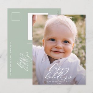 Cartes Pour Fêtes Annuelles Photo minimale moderne Noël élégant vacances