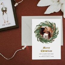 Photo minimaliste de la couronne de pin d'hiver