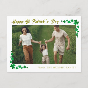 Cartes Pour Fêtes Annuelles Photo minimaliste de la fête du shamrock st. Patri