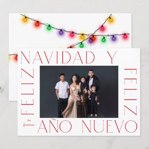 Cartes Pour Fêtes Annuelles Photo minimaliste espagnole Feliz Navidad