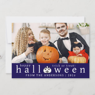 Cartes Pour Fêtes Annuelles Photo Minimaliste Moderne Épouvante Joyeux Hallowe