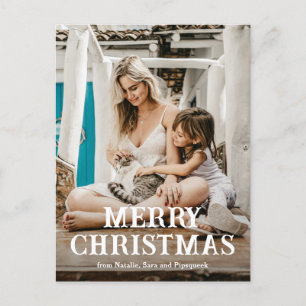 Cartes Pour Fêtes Annuelles Photo minimaliste Noël moderne