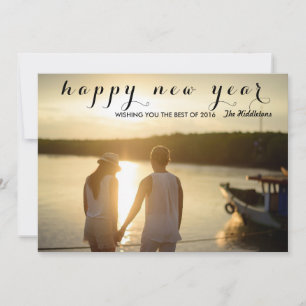 Cartes Pour Fêtes Annuelles Photo moderne de manuscrit de bonne année