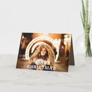 Cartes Pour Fêtes Annuelles Photo Moderne Fête de Noël Personnalisée
